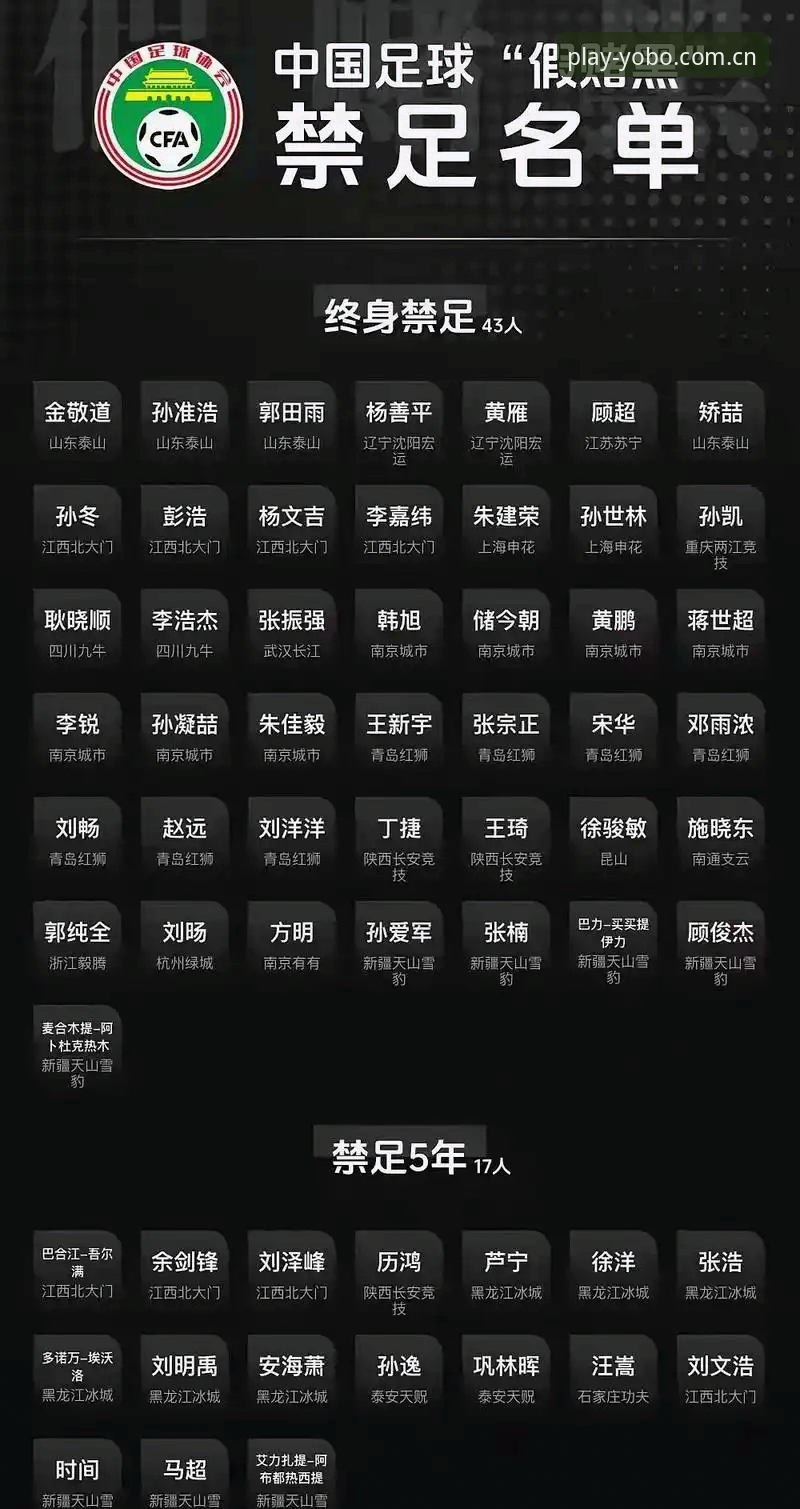中国足协第三批禁足名单深度解析：65人涉案背后的行业反思
